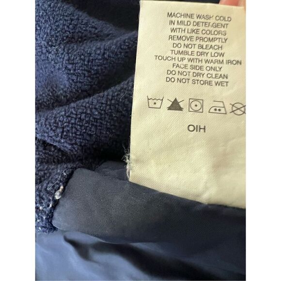 Columbia Navy Blue Fleece Lined Full Zip Vented Jacket Women's Medium - Picture 10 of 11